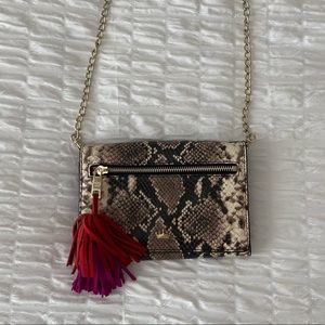 Elaine Turner Python Print Crossbody Bag